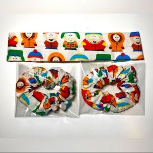 South Park Hair Scrunches and Headband Handcrafted